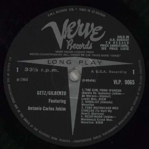 Getz / Gilberto Getz / Gilberto vinyl LP album (LP record) UK GY2LPGE446690