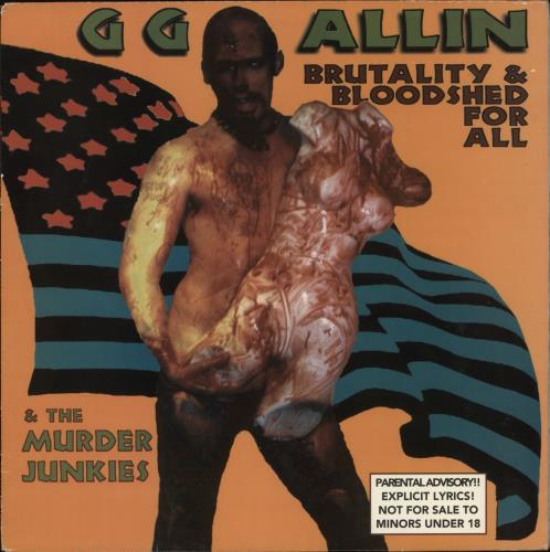 GG Allin & The Murder Junkies Brutality & Bloodshed For All vinyl LP album (LP record) US 7GCLPBR877713