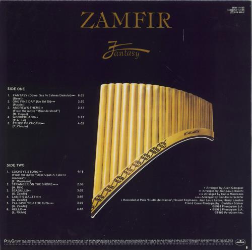 Gheorghe Zamfir Fantasy vinyl LP album (LP record) Canadian GZALPFA825440