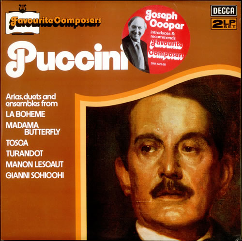 Giacomo Puccini Favourite Composers - Puccini 2-LP vinyl record set (Double LP Album) UK PK52LFA526245