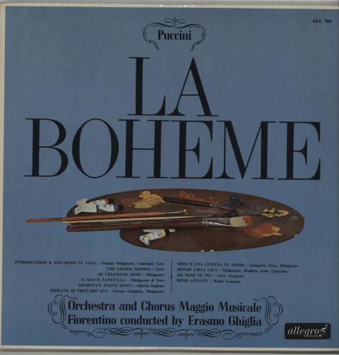 Giacomo Puccini La Boheme vinyl LP album (LP record) UK PK5LPLA659609