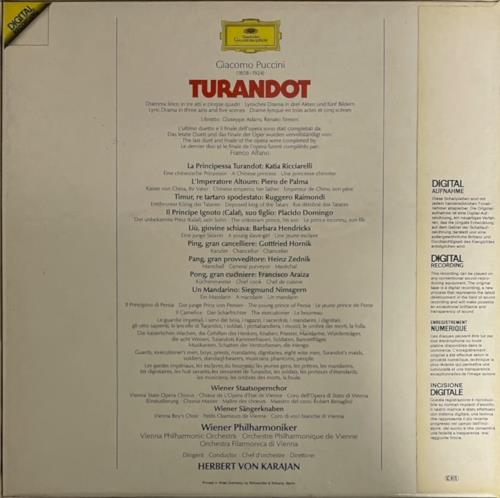 Giacomo Puccini Puccini: Turandot Vinyl Box Set German PK5VXPU807017