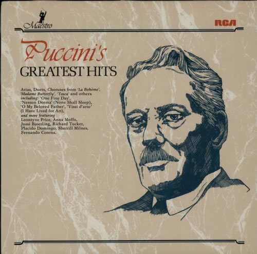 Giacomo Puccini Puccini's Greatest Hits vinyl LP album (LP record) UK PK5LPPU599080