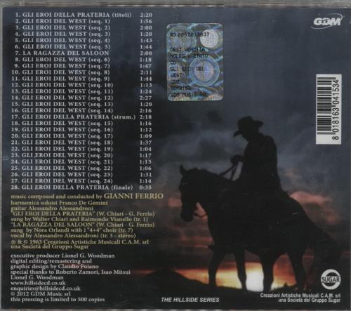 Gianni Ferrio Gli Eroi Del West (Heroes Of The West) (Original Motion Picture Soundtrack) CD album (CDLP) Italian QIACDGL867598