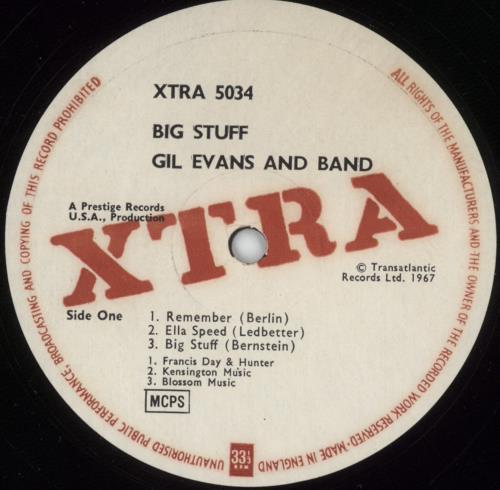 Gil Evans Big Stuff! vinyl LP album (LP record) UK GIVLPBI675536