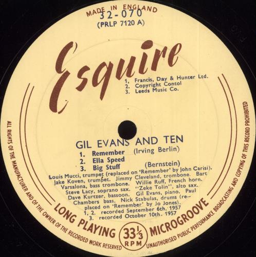 Gil Evans Gil Evans And 10 vinyl LP album (LP record) UK GIVLPGI715495