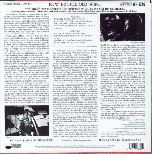 Gil Evans New Bottle Old Wine - 180gm - Tone Poet Series vinyl LP album (LP record) US GIVLPNE844061