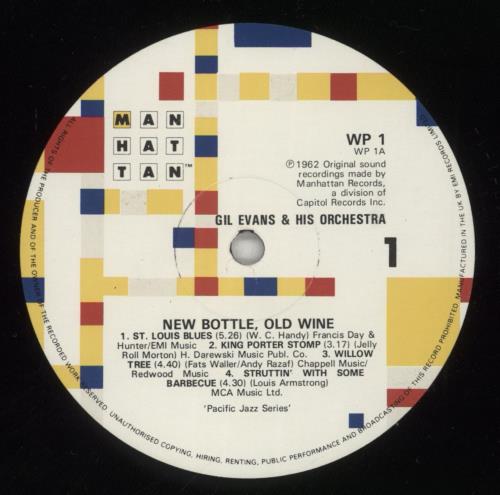 Gil Evans New Bottle Old Wine vinyl LP album (LP record) UK GIVLPNE678439