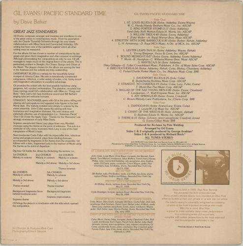 Gil Evans Pacific Standard Time 2-LP vinyl record set (Double LP Album) US GIV2LPA443606