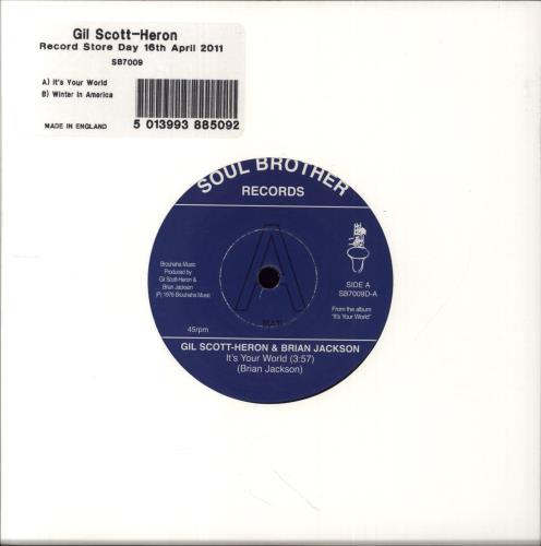 Gil Scott-Heron It's Your World 7" vinyl single (7 inch record / 45) UK GSH07IT857208