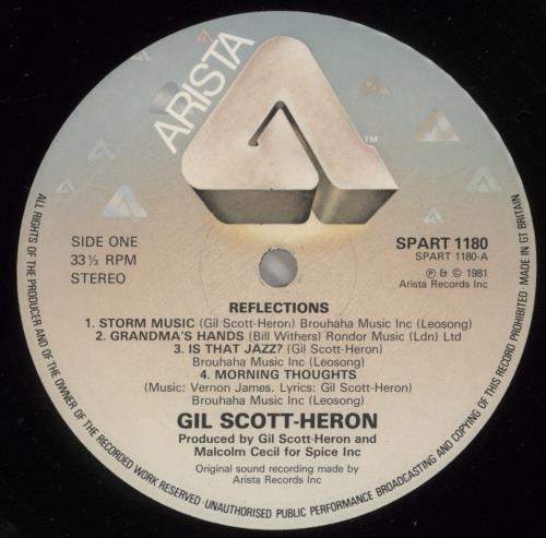 Gil Scott-Heron Reflections + Insert vinyl LP album (LP record) UK GSHLPRE726732