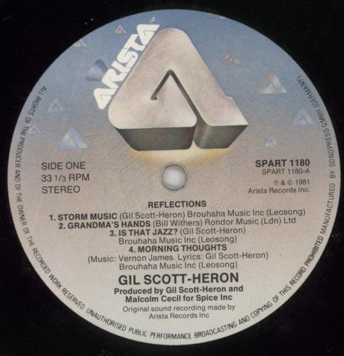 Gil Scott-Heron Reflections vinyl LP album (LP record) UK GSHLPRE541837