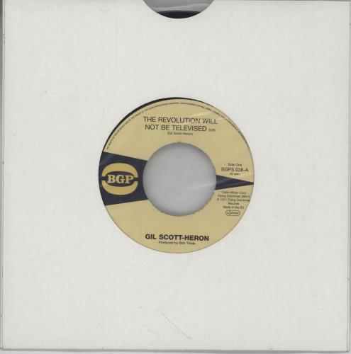 Gil Scott-Heron The Revolution Will Not Be Televised 7" vinyl single (7 inch record / 45) UK GSH07TH765070