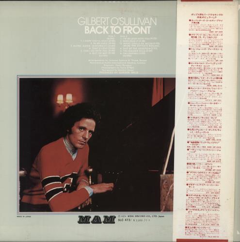 Gilbert O'Sullivan Back To Front vinyl LP album (LP record) Japanese GOSLPBA884375