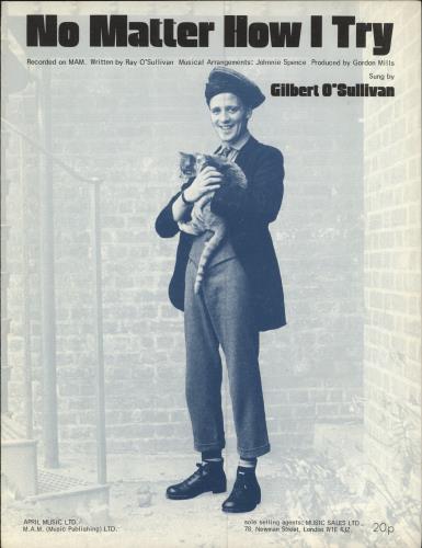 Gilbert O'Sullivan No Matter How I Try sheet music UK GOSSMNO780835