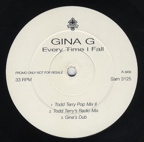 Gina G Every Time I Fall 12" vinyl single (12 inch record / Maxi-single) UK GNA12EV97090