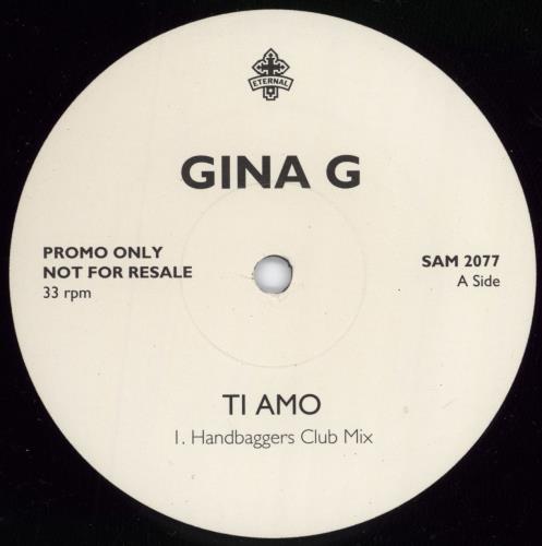 Gina G Ti Amo 12" vinyl single (12 inch record / Maxi-single) UK GNA12TI86486