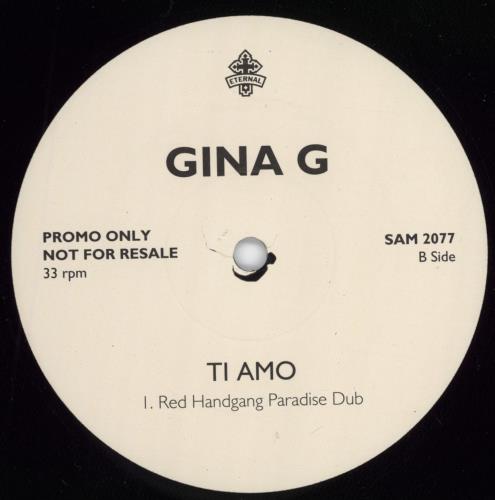 Gina G Ti Amo 12" vinyl single (12 inch record / Maxi-single) UK GNA12TI86486