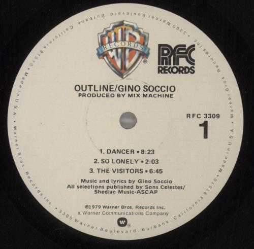 Gino Soccio Outline vinyl LP album (LP record) US GIQLPOU761233
