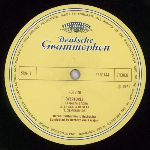 Gioacchino Rossini Overtures vinyl LP album (LP record) UK RNQLPOV675366