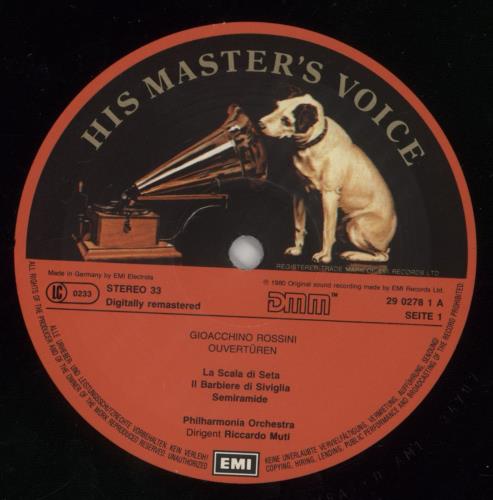 Gioacchino Rossini Overtures vinyl LP album (LP record) UK RNQLPOV862936