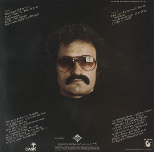 Giorgio Moroder From Here To Eternity vinyl LP album (LP record) UK GIOLPFR524795