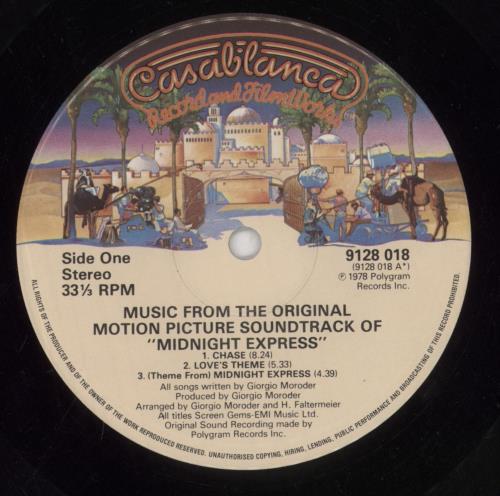 Giorgio Moroder Midnight Express vinyl LP album (LP record) UK GIOLPMI701040