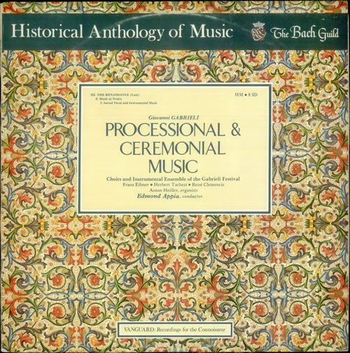 Giovanni Gabrieli Processional & Cermonial Music vinyl LP album (LP record) UK GN9LPPR537415