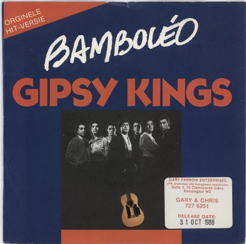 Gipsy Kings Bamboleo 7" vinyl single (7 inch record / 45) Dutch GIP07BA775508