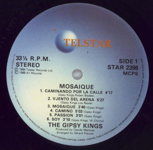 Gipsy Kings Mosaique - Brit Award sticker vinyl LP album (LP record) UK GIPLPMO823757