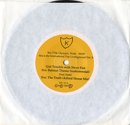 Girl Trouble Batman Theme (Instrumental) 7" vinyl single (7 inch record / 45) US GW407BA624042