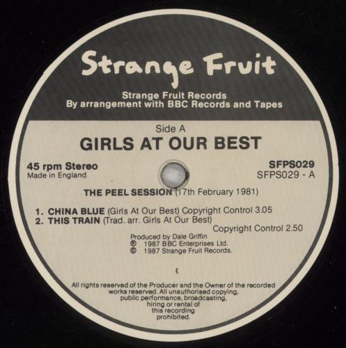 Girls At Our Best The Peel Sessions 12" vinyl single (12 inch record / Maxi-single) UK GAO12TH889669