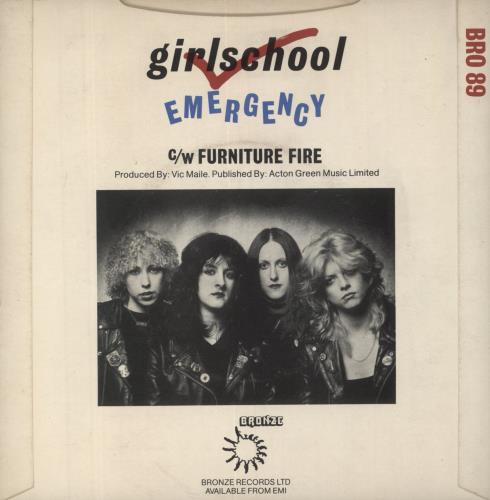 Girlschool Emergency + p/s 7" vinyl single (7 inch record / 45) UK GSC07EM188991