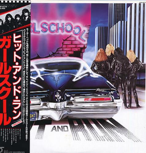Girlschool Hit And Run vinyl LP album (LP record) Japanese GSCLPHI241800