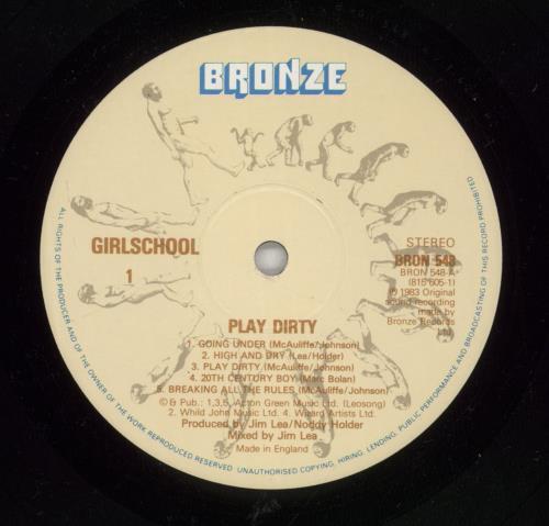 Girlschool Play Dirty vinyl LP album (LP record) UK GSCLPPL233286