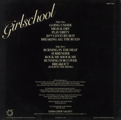 Girlschool Play Dirty vinyl LP album (LP record) UK GSCLPPL233286