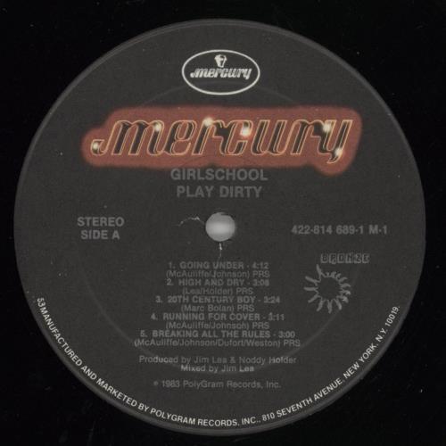 Girlschool Play Dirty vinyl LP album (LP record) US GSCLPPL865360