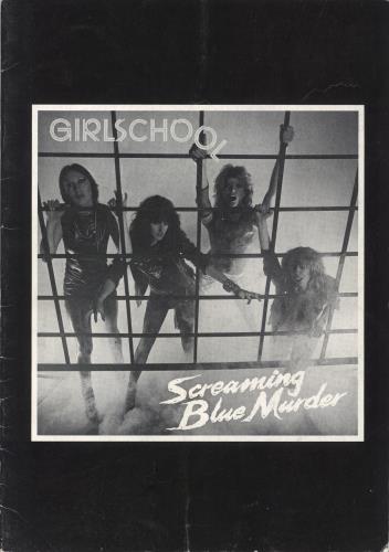 Girlschool Screaming Blue Murder tour programme UK GSCTRSC359830