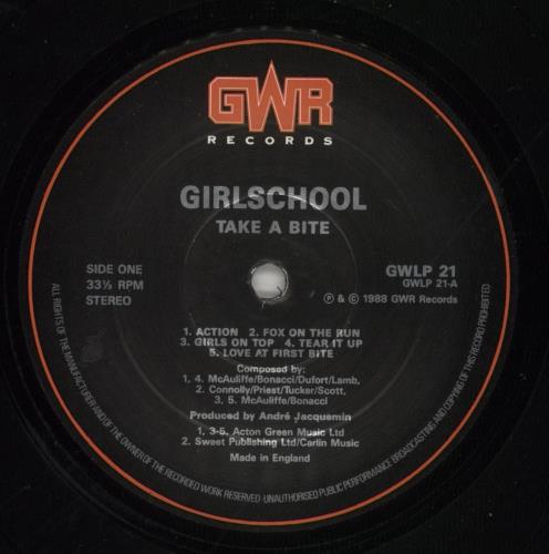 Girlschool Take A Bite vinyl LP album (LP record) UK GSCLPTA480035