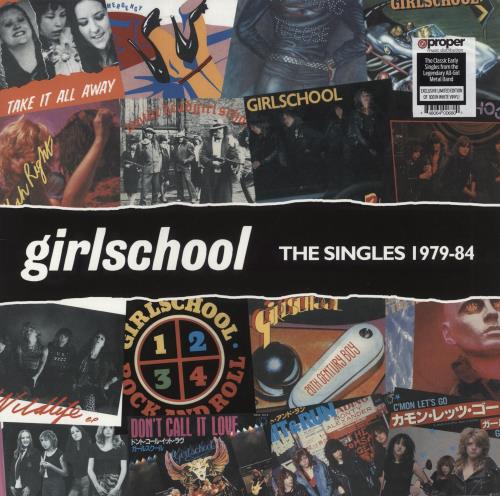 Girlschool The Singles 1979-84 - White Vinyl vinyl LP album (LP record) US GSCLPTH865409
