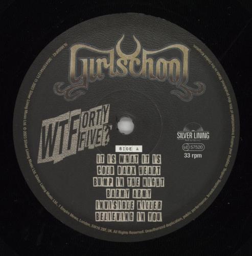 Girlschool WTFortyFive? vinyl LP album (LP record) UK GSCLPWT865419