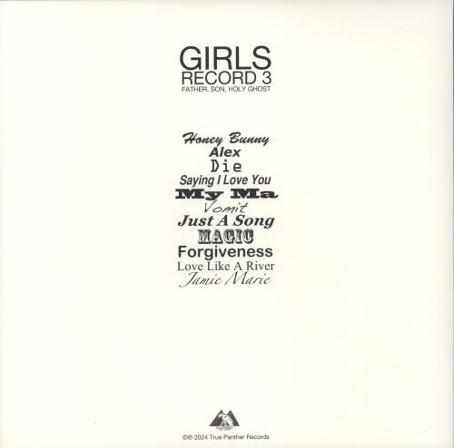 Girls Father, Son, Holy Ghost - Milky Clear and Black Ice Vinyl 2-LP vinyl record set (Double LP Album) US H8W2LFA865092