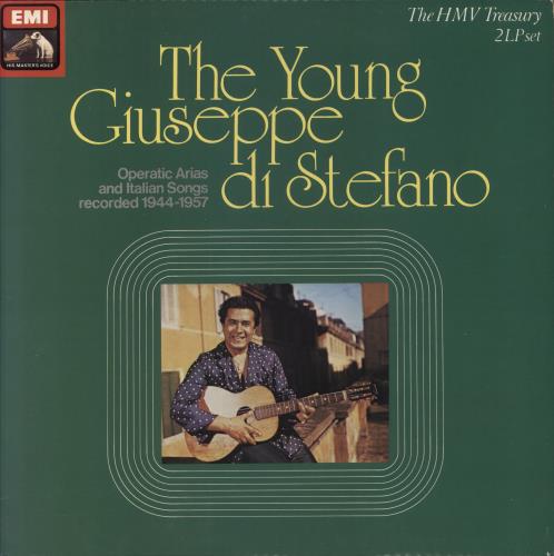 Giuseppe Di Stefano The Young Giuseppe Di Stefano - Operatic Arias & Italian Songs Recorded 1944-1957 2-LP vinyl record set (Double LP Album) UK GNU2LTH858100