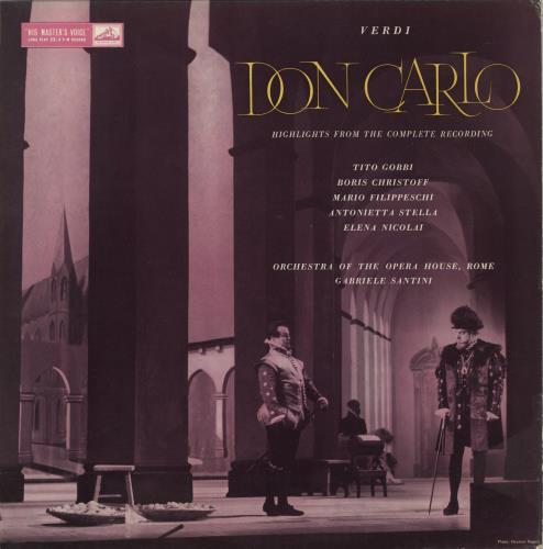 Giuseppe Verdi Don Carlo (Highlights From The Complete Recording) vinyl LP album (LP record) UK VBOLPDO878439