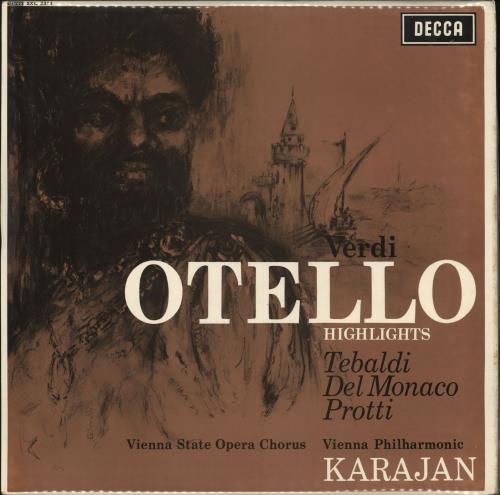 Giuseppe Verdi Otello vinyl LP album (LP record) UK VBOLPOT715489