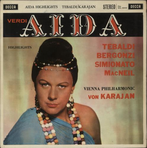 Giuseppe Verdi Verdi: Aida (Highlights) vinyl LP album (LP record) UK VBOLPVE879912