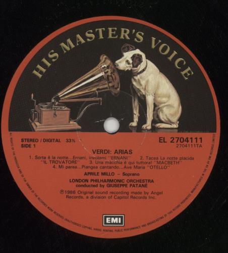 Giuseppe Verdi Verdi: Arias From Un Ballo In Maschera, Ernani, La Forza Del Destino, Aida, Il Trovatore, Don Carlo, vinyl LP album (LP record) UK VBOLPVE869121