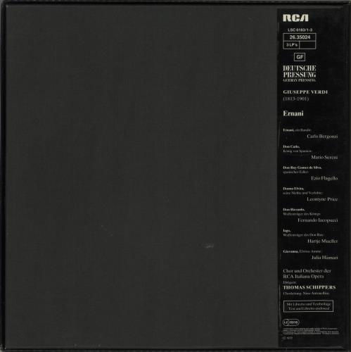 Giuseppe Verdi Verdi: Ernani Vinyl Box Set German VBOVXVE879971
