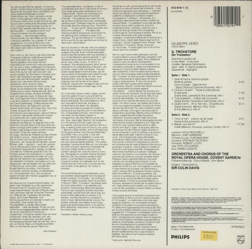 Giuseppe Verdi Verdi: Il Trovatore (Highlights) vinyl LP album (LP record) Dutch VBOLPVE879914