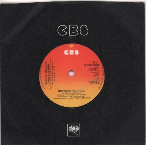 Gladys Knight & The Pips Bourgie, Bourgie 7" vinyl single (7 inch record / 45) UK GLD07BO662364